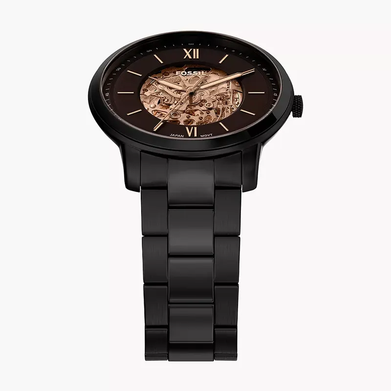 Fossil Neutra Black Skeleton Dial Automatic Men's Watch | ME3183
