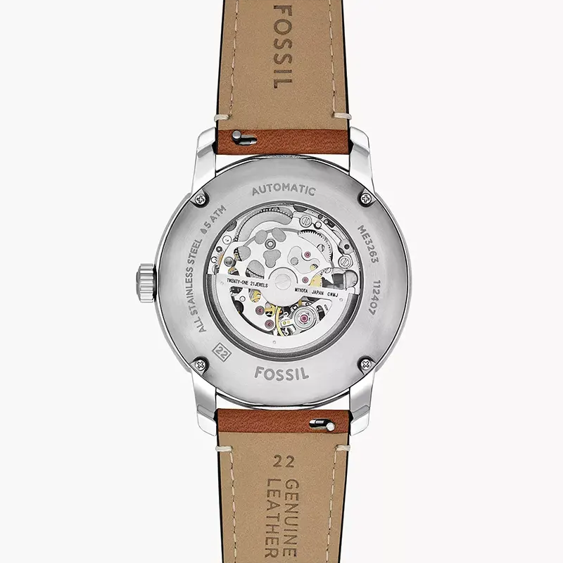 Fossil Heritage Automatic Blue Skeleton Dial Men's Watch | ME3263