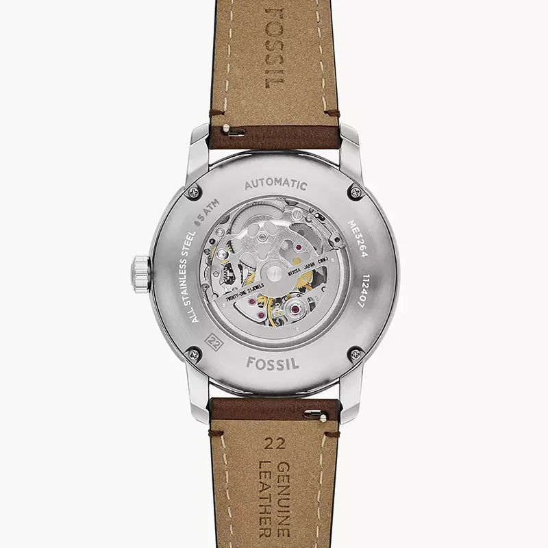 Fossil Heritage Automatic Cream Skeleton Dial Men's Watch | ME3264