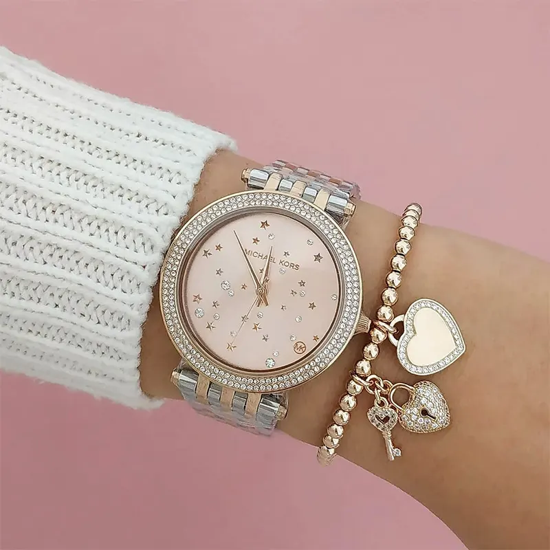 Michael Kors Darci Champagne Dial Two-Tone Ladies Watch | MK3726