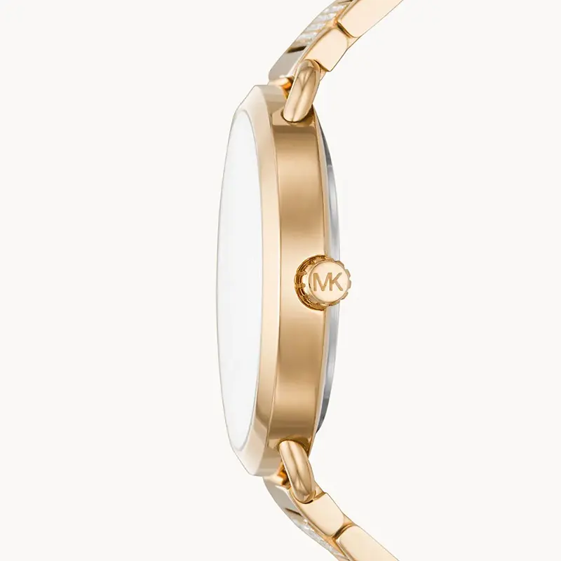 Michael Kors Portia Pave Gold Dial Gold-tone Ladies Watch | MK3852