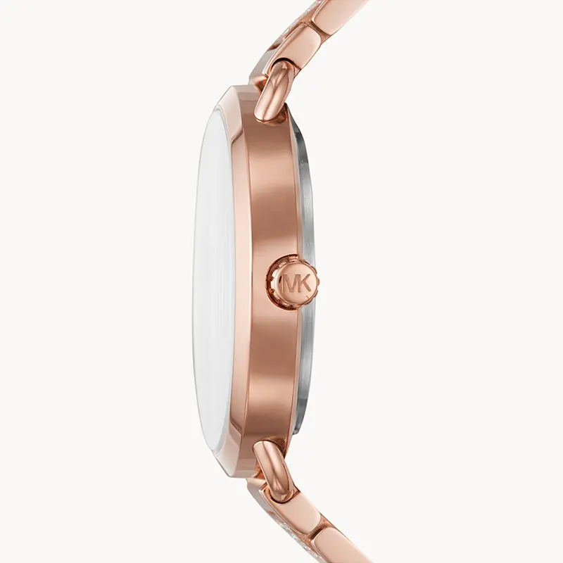 Michael Kors Portia Crystal Rose Gold Dial Ladies Watch | MK3853