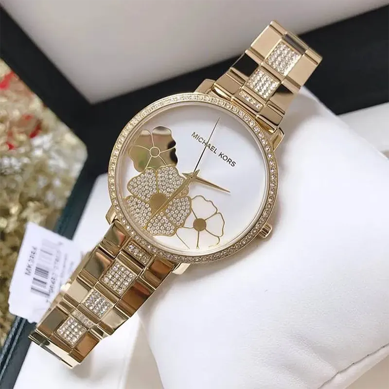 Michael Kors Silver Tone Crystal Flower Dial Women’s Watch MK6483 Michael Kors Women main image 3