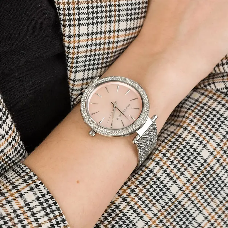 Michael Kors Darci Crystal Pink Mother of Pearl Dial Ladies Watch | MK4518