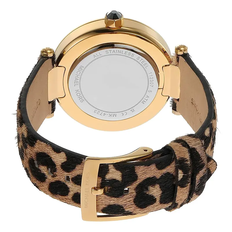 Michael Kors Parker Pavé Gold-Tone and Calf Hair Ladies Watch | MK4723