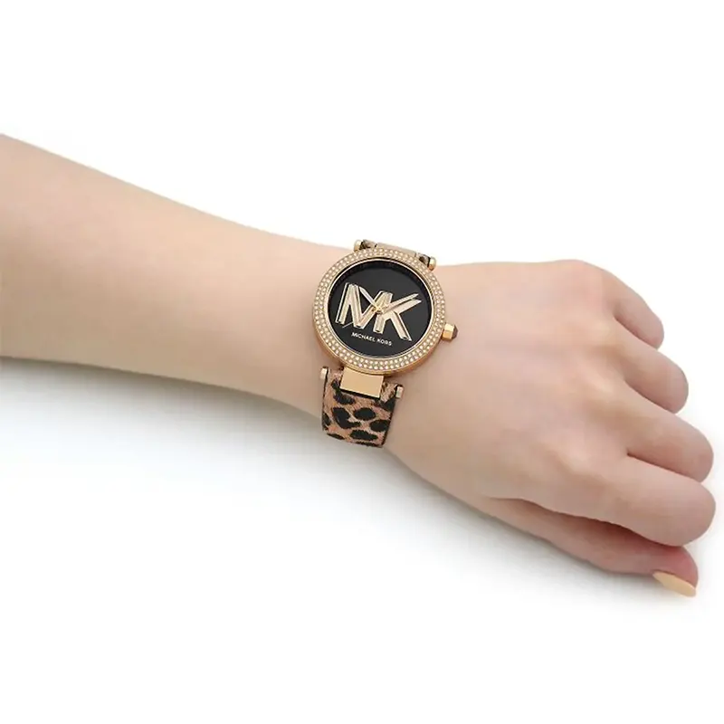 Michael Kors Parker Pavé Gold-Tone and Calf Hair Ladies Watch | MK4723