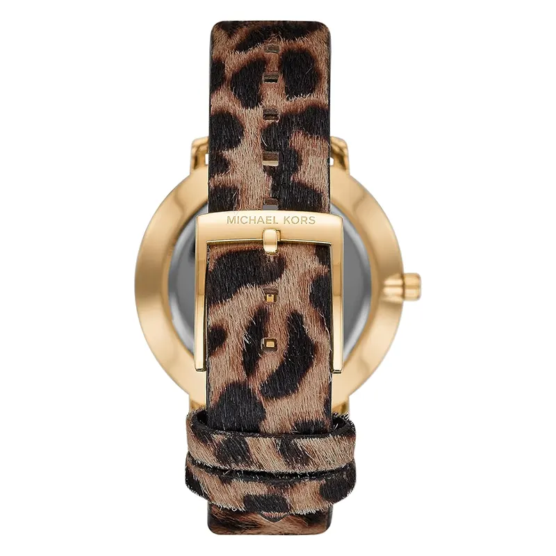 Michael Kors Pyper Silver Dial Leather Ladies Watch | MK4751