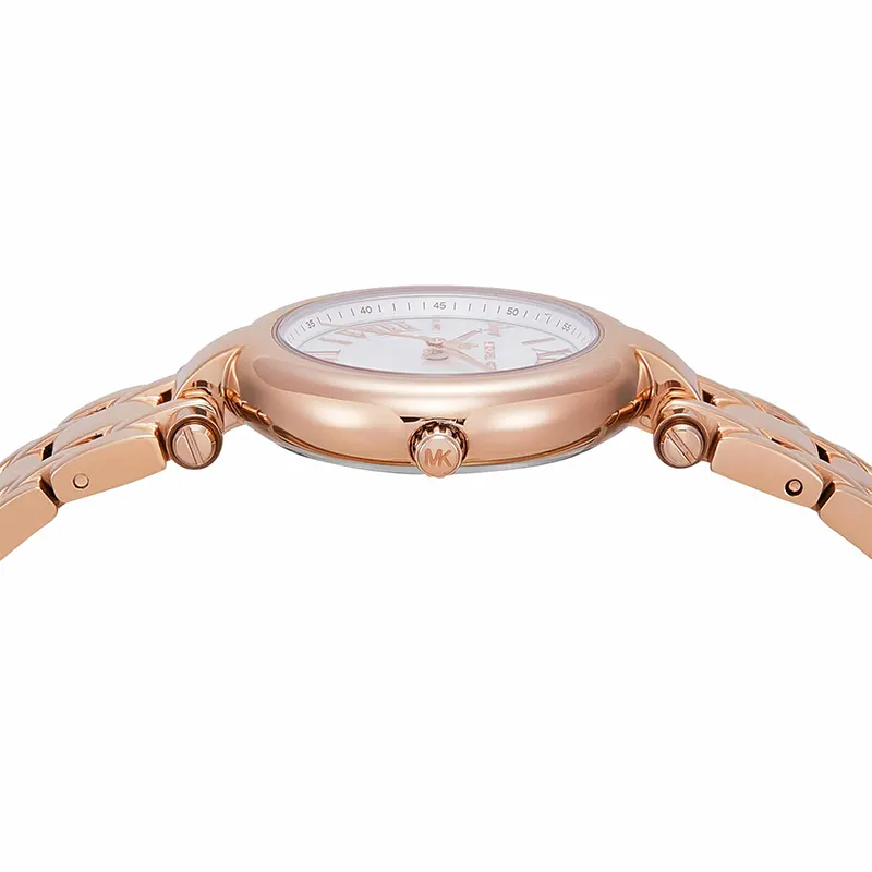 Michael Kors Laney White MOP Dial Rose Gold-Tone Ladies Watch | MK4893