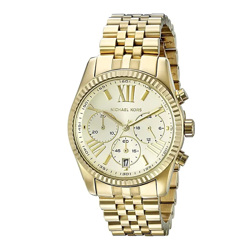 Michael Kors Lexington Champagne Dial Ladies Watch | MK5556