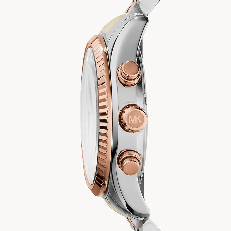 Michael Kors Lexington Silver Dial Tri-Tone Ladies Watch | MK5735