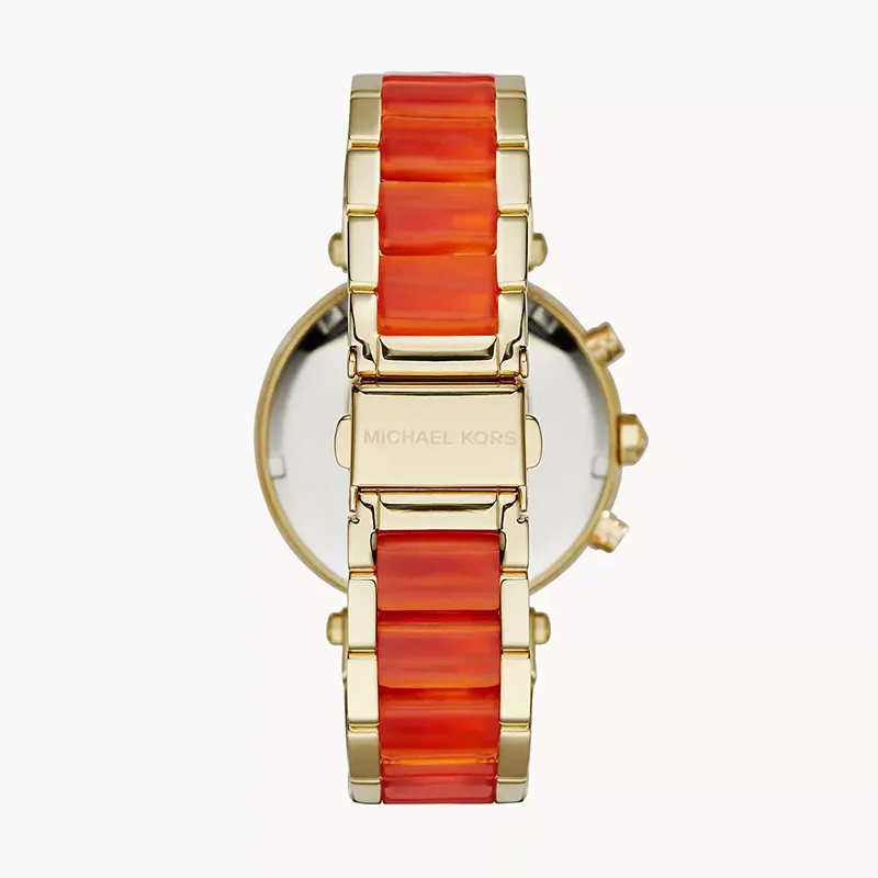 Michael Kors Parker Chronograph Orange Acetate Ladies Watch | MK6139