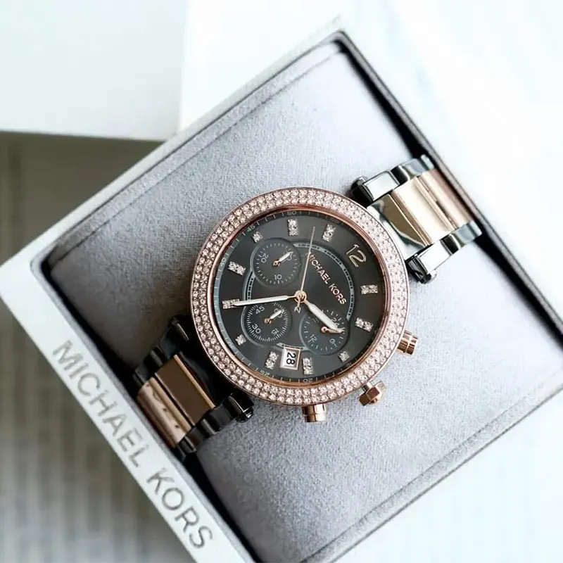 Michael Kors Parker Chronograph Grey Dial Ladies Watch | MK6440