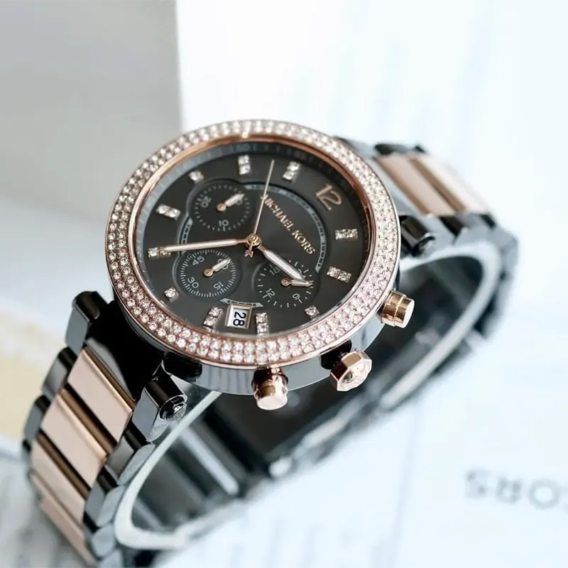 Michael Kors Parker Chronograph Grey Dial Ladies Watch | MK6440