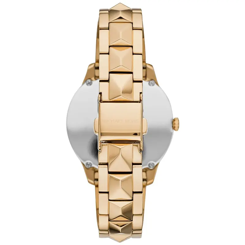 Michael Kors Petite Runway Mercer Pavé Gold-Tone Black Dial Ladies Watch | MK6672
