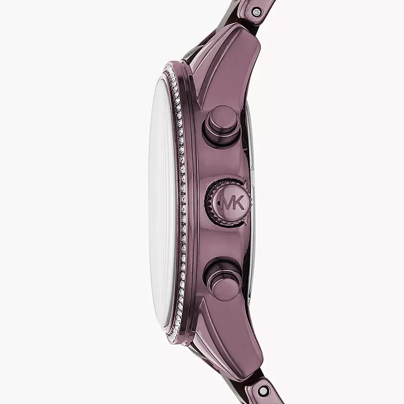 Michael Kors Ritz Pave Chronograph Purple Dial Ladies Watch | MK6720