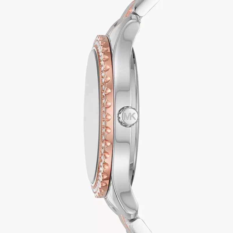 Michael Kors Layton Pink Dial Two-tone Ladies Watch | MK6894