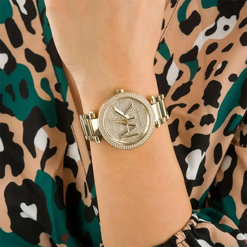 Michael Kors Parker Crystal Champagne Dial Ladies Watch | MK7283
