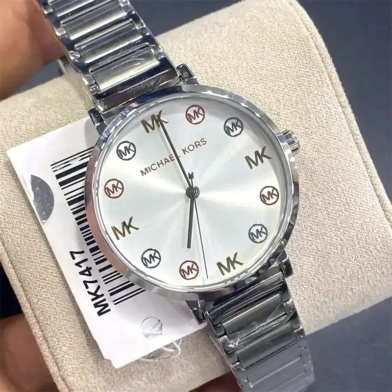 Michael Kors Addyson Silver-Tone Silver Dial Ladies Watch | MK7417