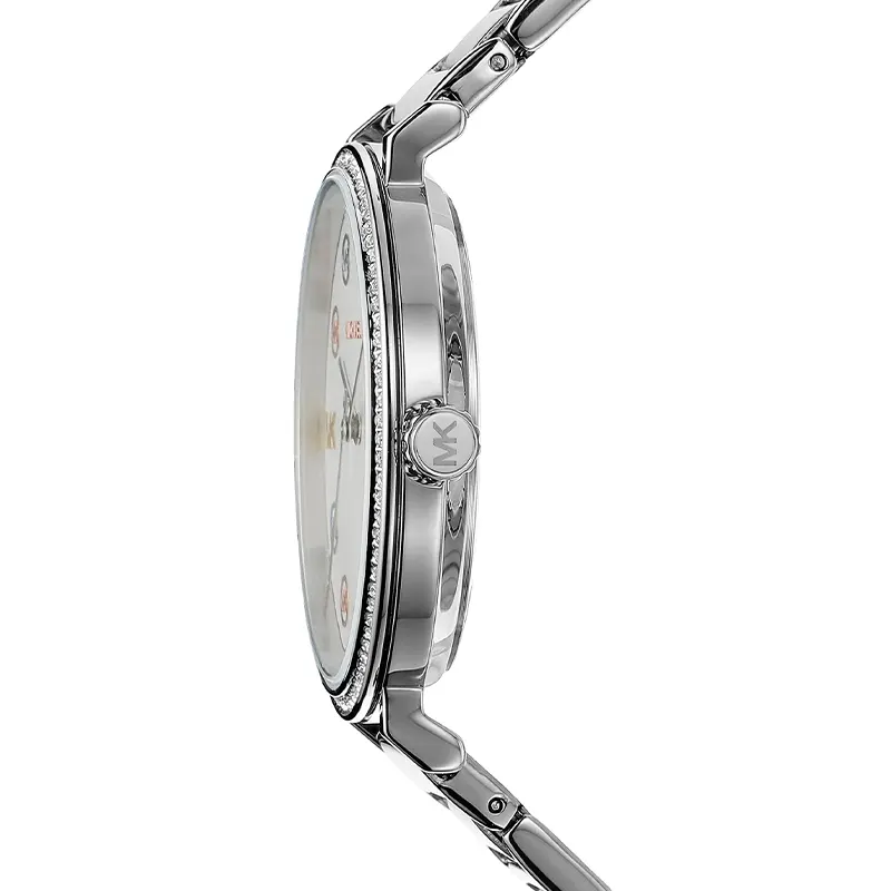 Michael Kors Addyson Silver-Tone Silver Dial Ladies Watch | MK7417