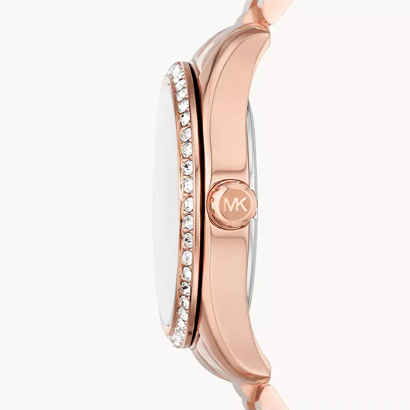 Michael Kors Lexington Pink Dial Rose Gold-Tone Ladies Watch | MK7444