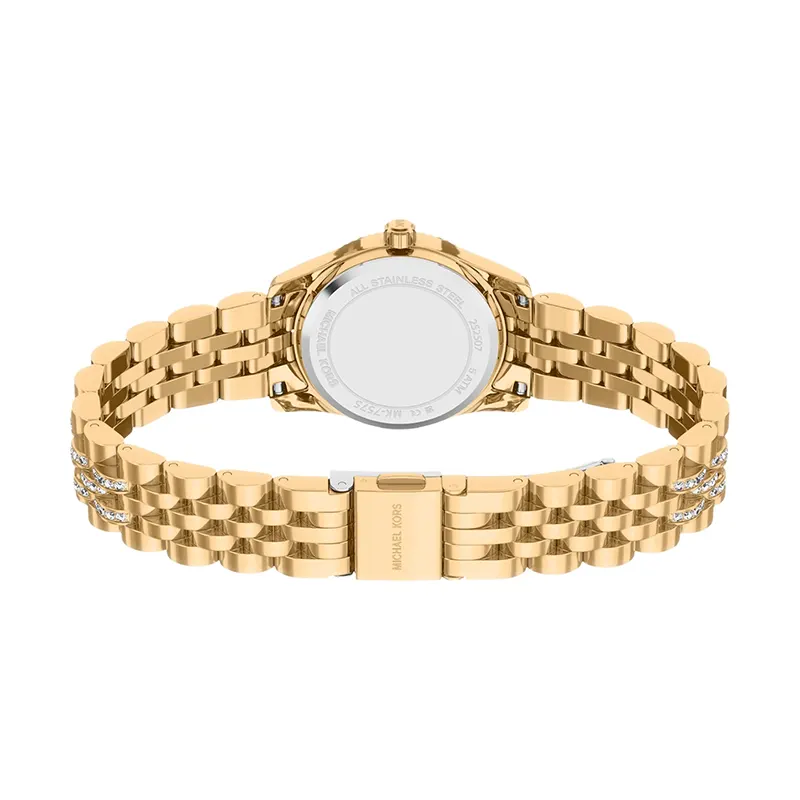 Michael Kors Petite Lexington Pavé Gold-Tone Ladies Watch | MK7575