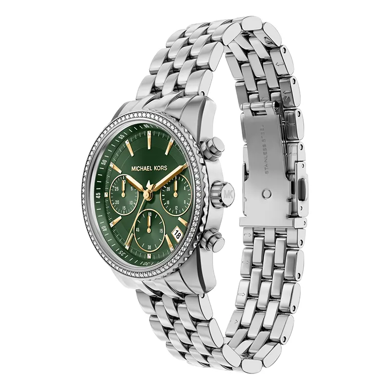 Michael Kors Mini Bryant Green Dial Ladies Watch | MK7583