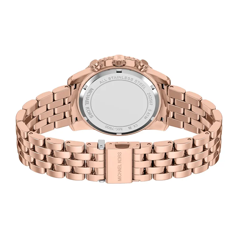 Michael Kors Mini Bryant Green Dial Rose Gold-Tone Ladies Watch | MK7600