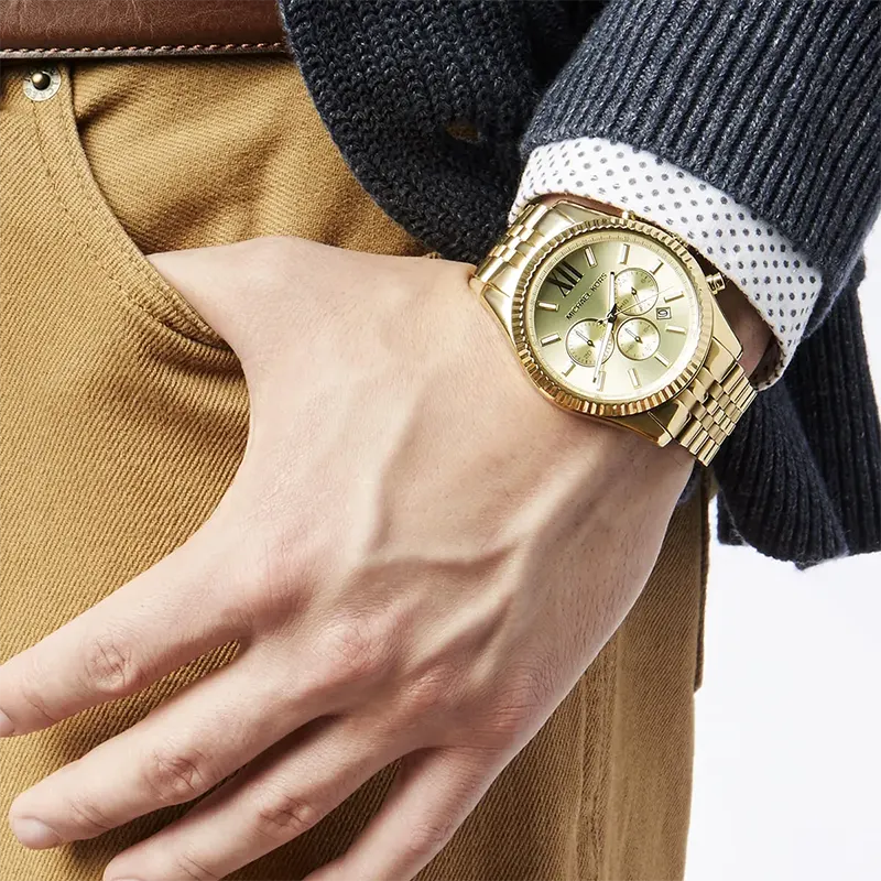 Michael Kors Lexington Champagne Dial Couple Watch | MK8281 | MK4741