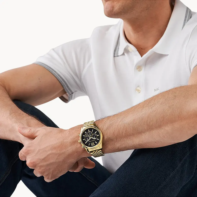 Michael Kors Lexington Chronograph Black Dial Men's Watch | MK8286