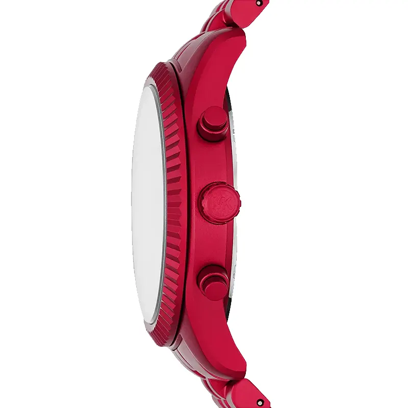 Michael Kors Lexington Chronograph Red Aluminium Watch | MK8814