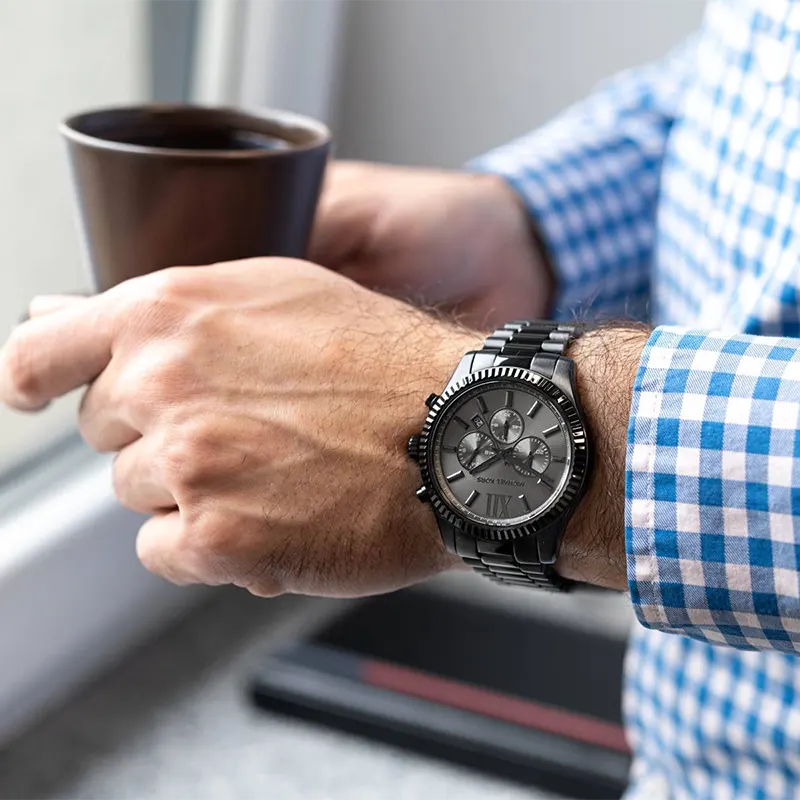 Michael Kors Lexington Gunmetal Black Dial Men's Watch | MK9154