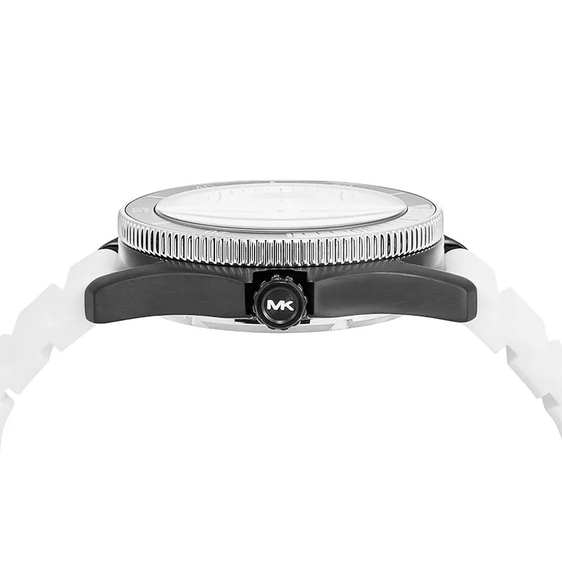 Michael Kors Maritime White Dial White Silicone Men's Watch | MK9159