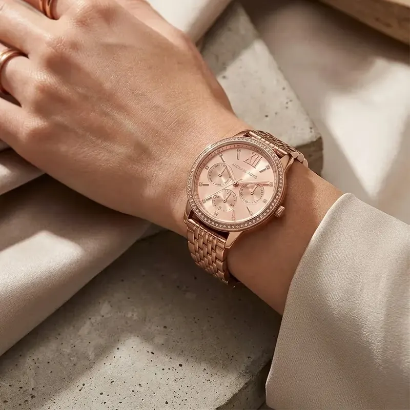 Michael Kors Melissa Pavé Rose Gold-Tone Ladies Watch | MKO1081