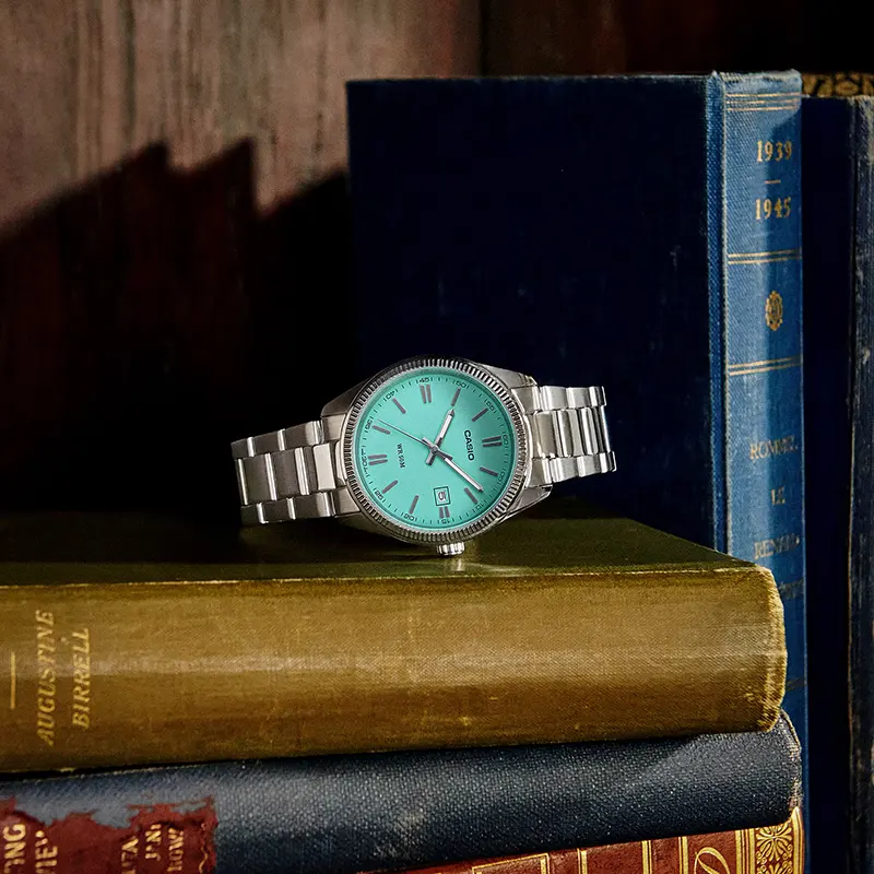 Casio Enticer Tiffany Blue Dial Men's Watch | MTP-1302PD-2A2V