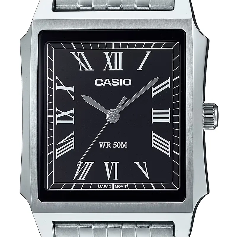 Casio Enticer Tank Style Black Dial Men's Watch | MTP-B190D-1BV