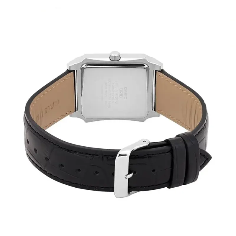 Casio Enticer Tank Style Blue Dial Leather Men's Watch | MTP-B190L-2BV