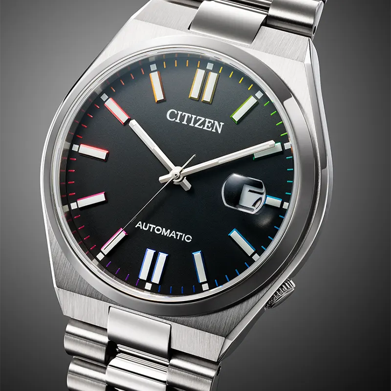 Citizen Tsuyosa Automatic Rainbow Hours Black Dial Men's Watch | NJ-0151-53E