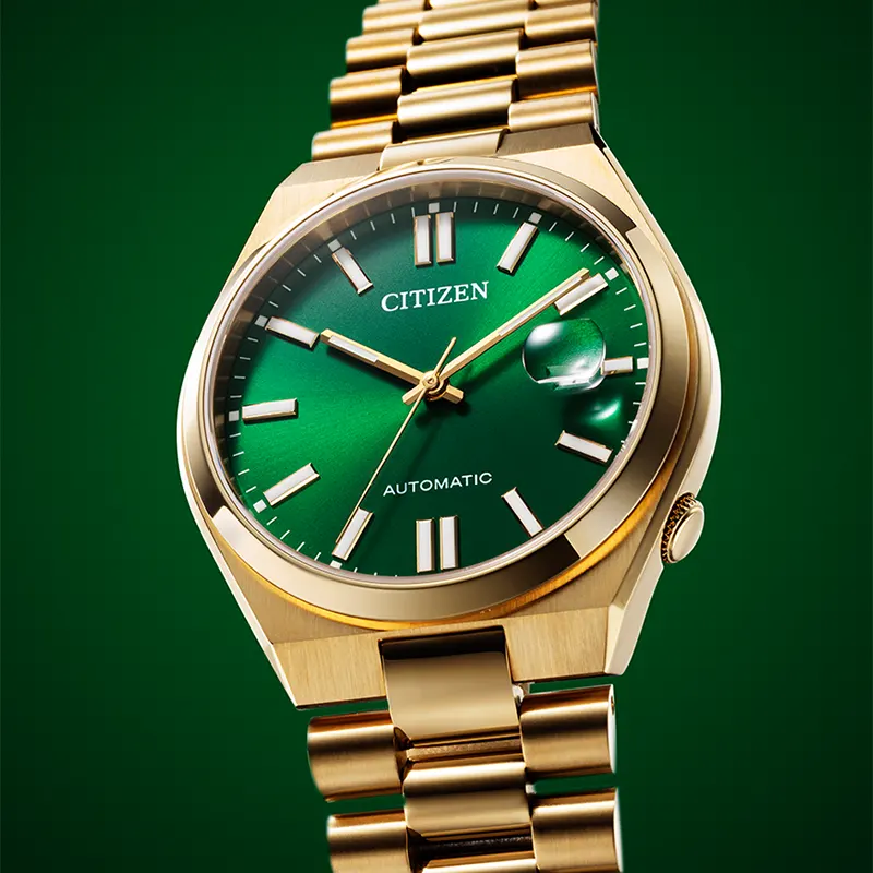 Citizen Tsuyosa Green Dial Gold-Tone Men’s Watch | NJ0152-51X