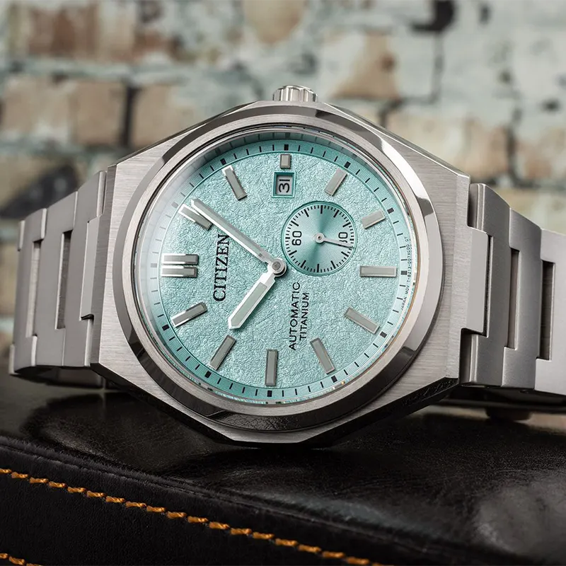 Citizen Zenshin Automatic Tiffany Blue Dial Super Titanium Men’s Watch | NJ0180-80M