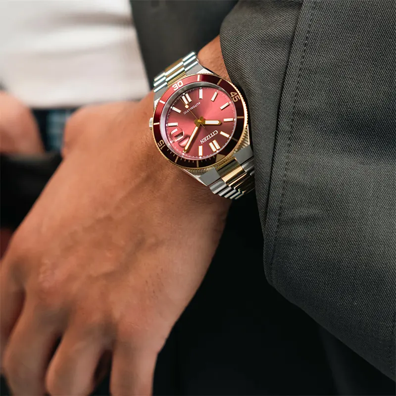 Citizen Tsuyosa Shore Automatic Red Dial Men's Watch | NJ0234-58X