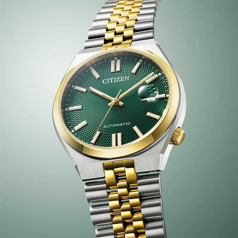 Citizen Tsuyosa 60 Automatic Green Dial Two-tone Men’s Watch | NK0024-54X