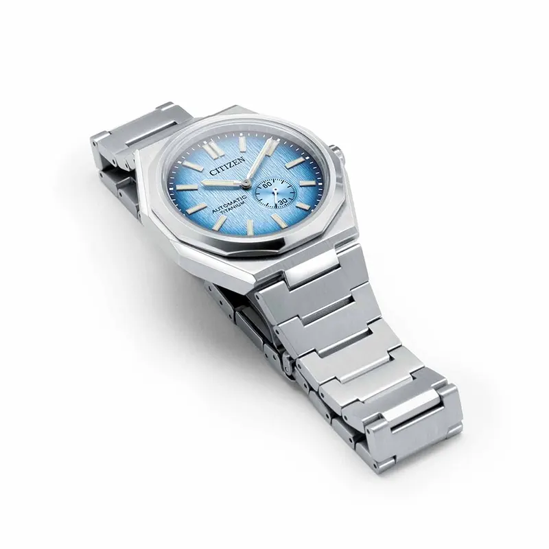 Citizen Zenshin 60 Automatic Light Blue Dial Super Titanium Men’s Watch | NK5020-58L