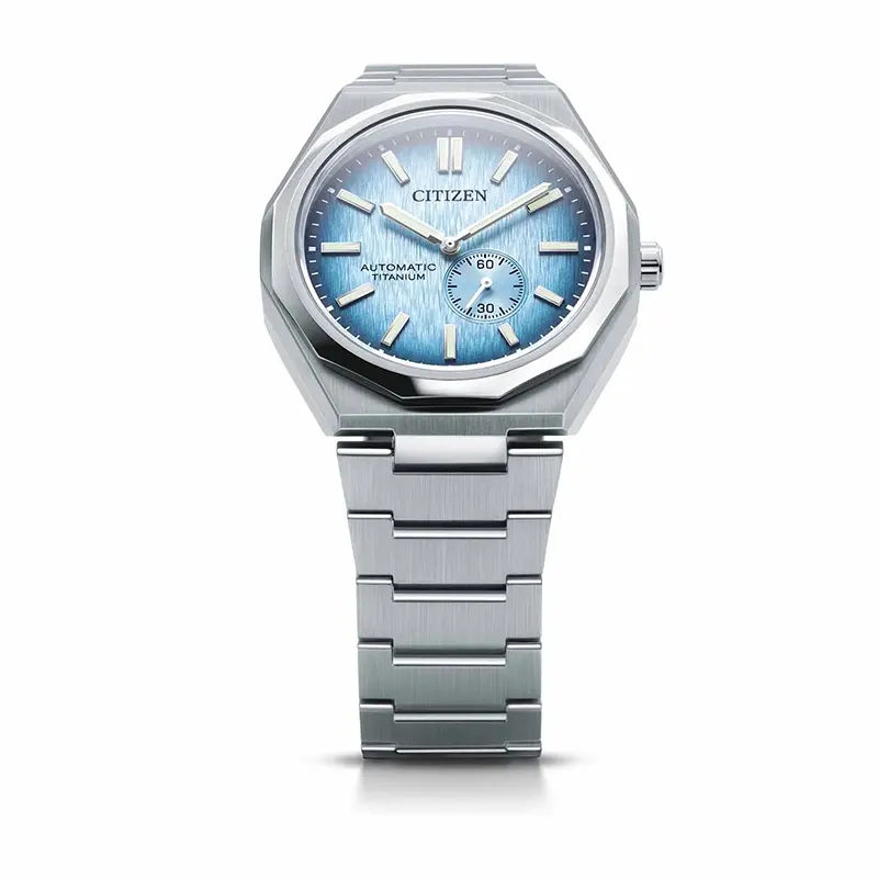 Citizen Zenshin 60 Automatic Light Blue Dial Super Titanium Men’s Watch | NK5020-58L