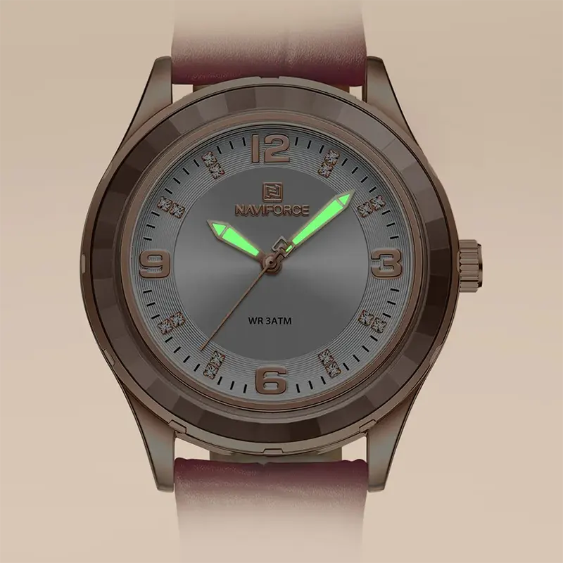 Naviforce NF5040 Fashion Silver Dial Ladies Watch