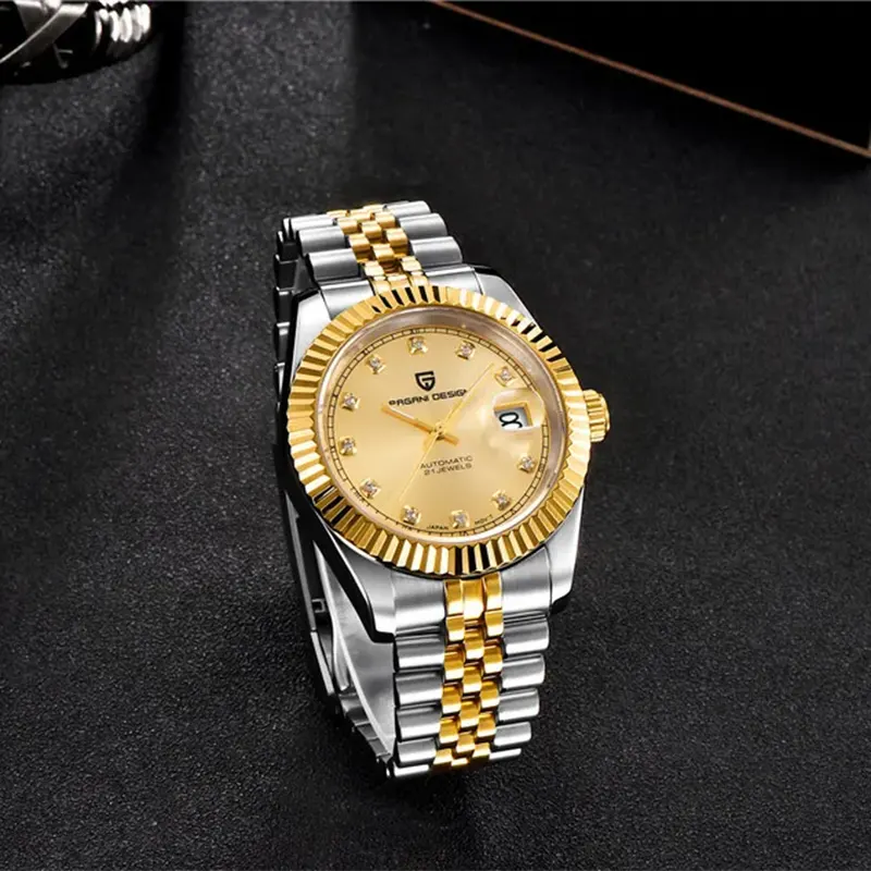 Pagani Design Datejust Champagne Dial Men's Watch | PD-1645