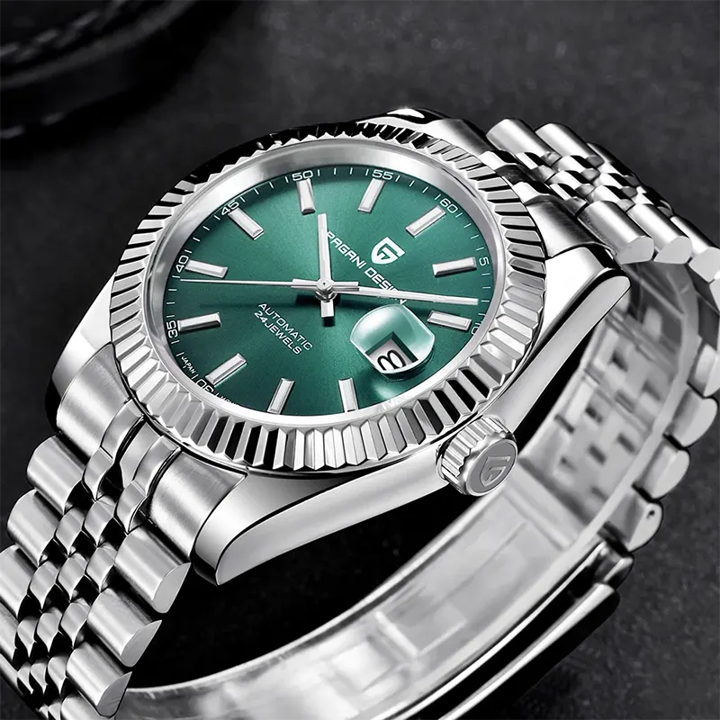 Pagani Design PD-1645 Datejust Green Dial Men's Watch