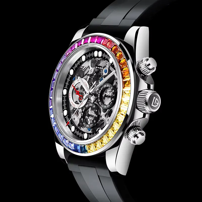 Pagani Design PD-1653 Rainbow Automatic Silicone Men's Watch
