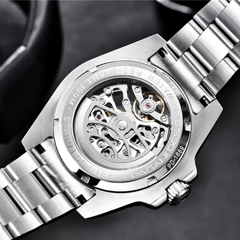 Pagani Design Skeleton Automatic Black Dial Men's Watch | PD-1659