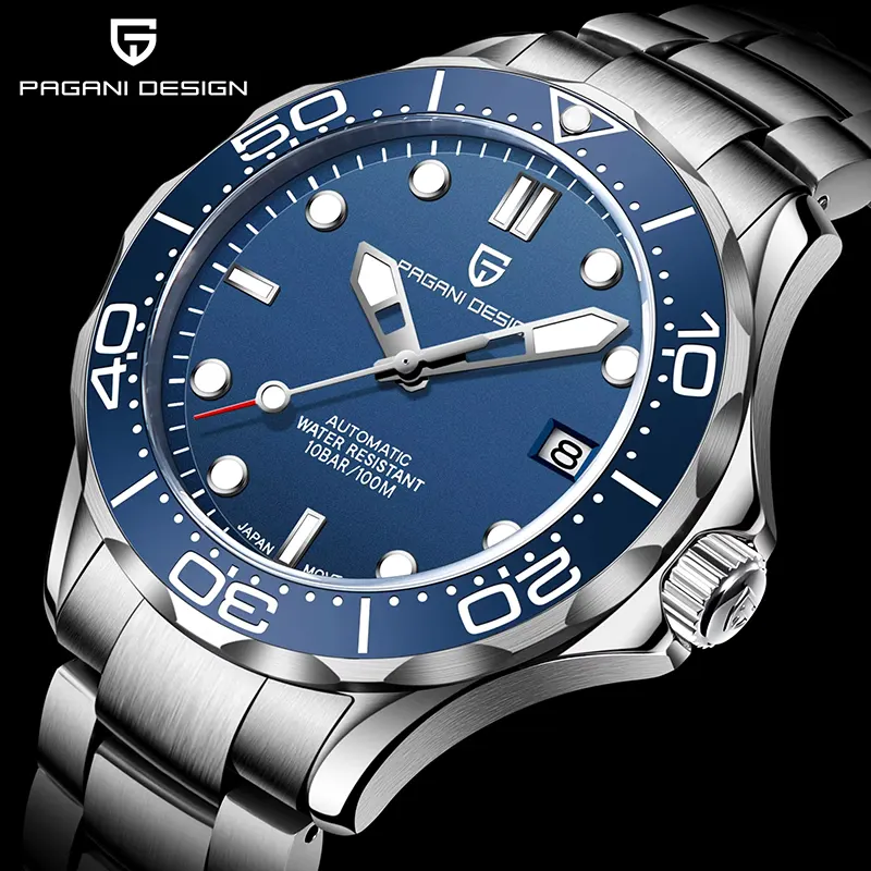 Pagani Design PD-1667 Seamaster Automatic Blue Dial Men's Watch