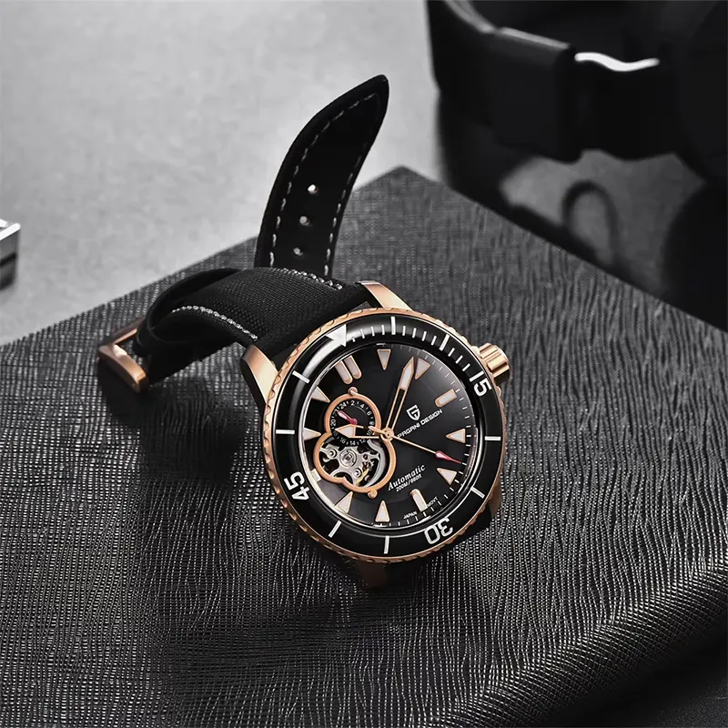 Pagani Design Fifty Fathoms Open Heart Black Dial Men's Watch | PD-1674